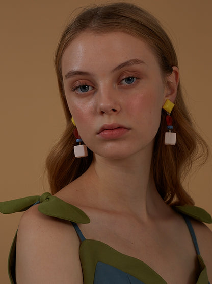 Candy-colored Acrylic Earrings