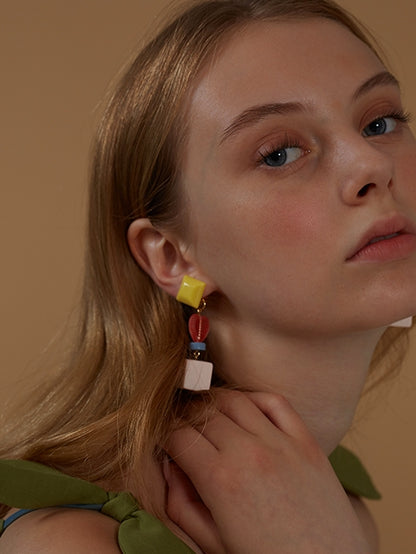 Candy-colored Acrylic Earrings