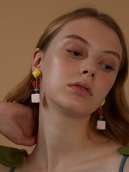 Candy-colored Acrylic Earrings