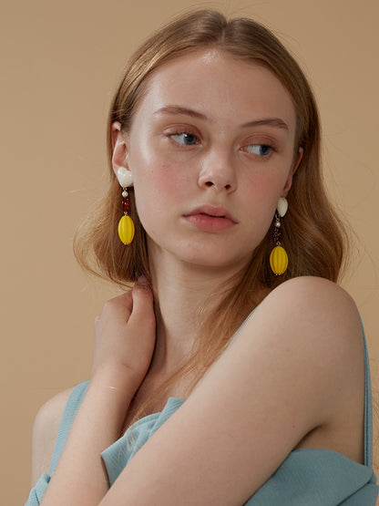 Retro Gold Star Moon Earrings