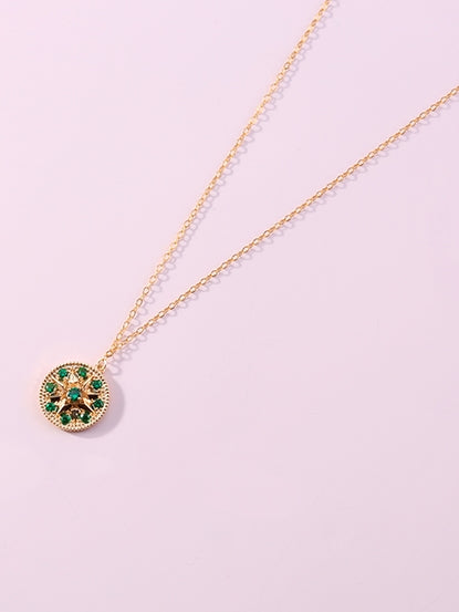 Octagonal Star Disc Necklace