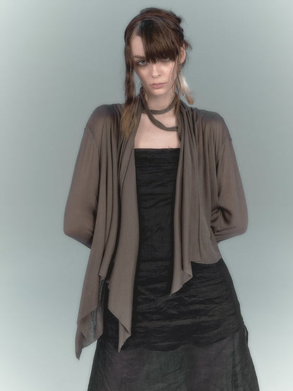 Asymmetrical Loose Outer Cardigan