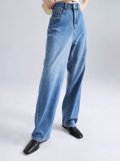 Washed Loose Fit Strait Jeans