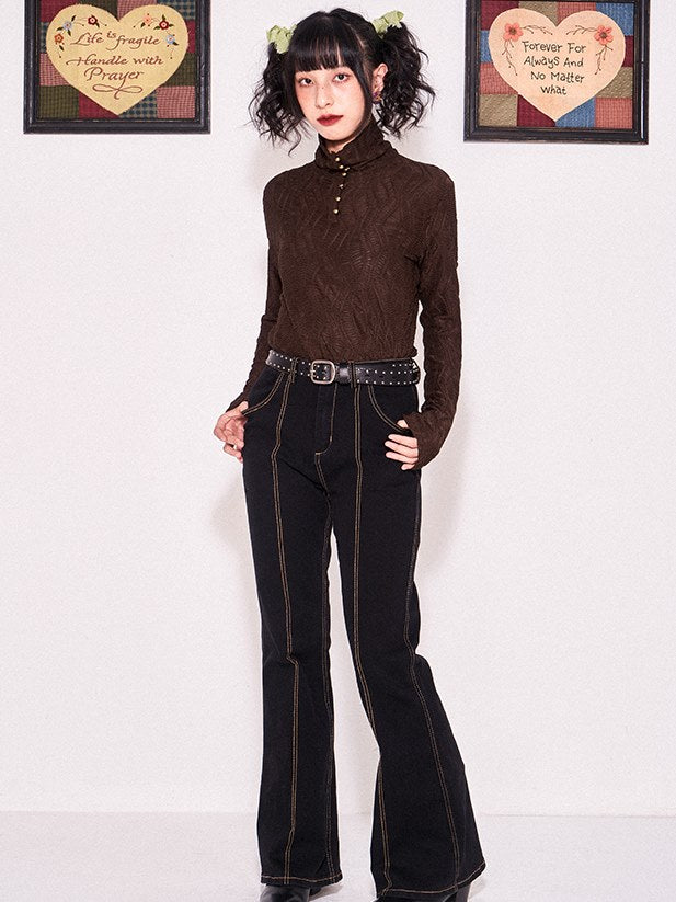 Half Button Turtleneck Bottoming Shirt