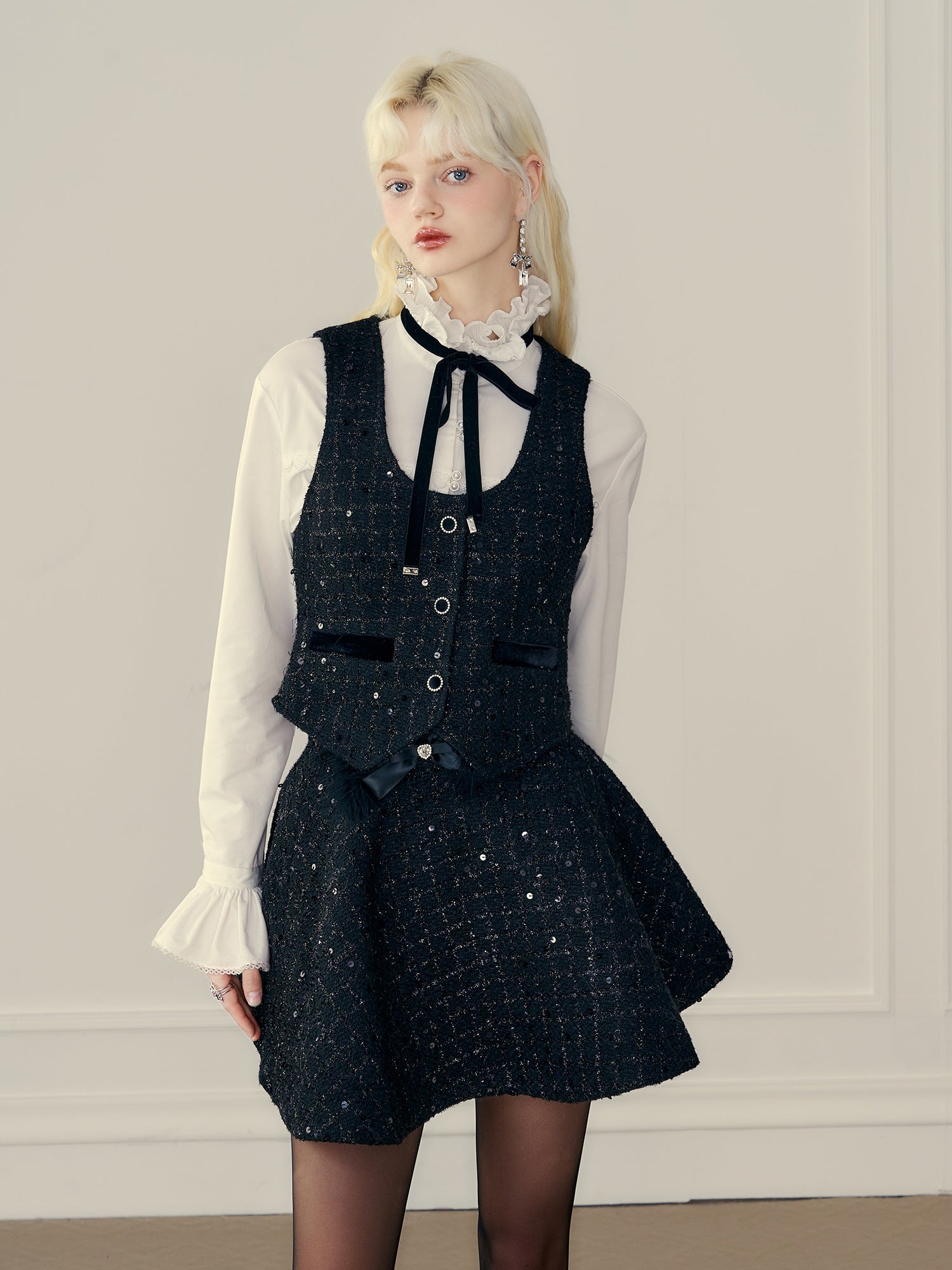 Bowknot Small Fragrant A -LINE UMBRELLA SKIRT -NIMO WANG ARCANA ARCHIVE Bowknot Small Fragrant A -LINE UMBRELLA SKIRT -NIMO WANG ARCANA ARCHIVE