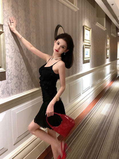 Flower Elastic Sling Dress