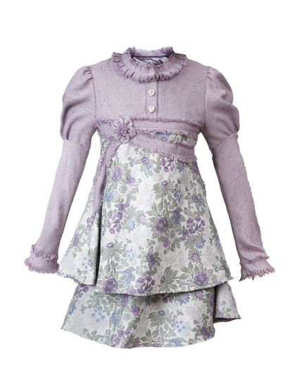 Robe de poupée violette