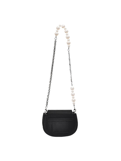 Mini Chain Diagonal Leather Bag