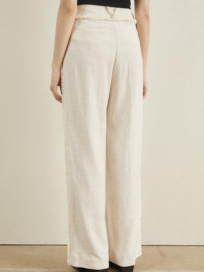 Tassel Loose High Waist Wide Leg Pants