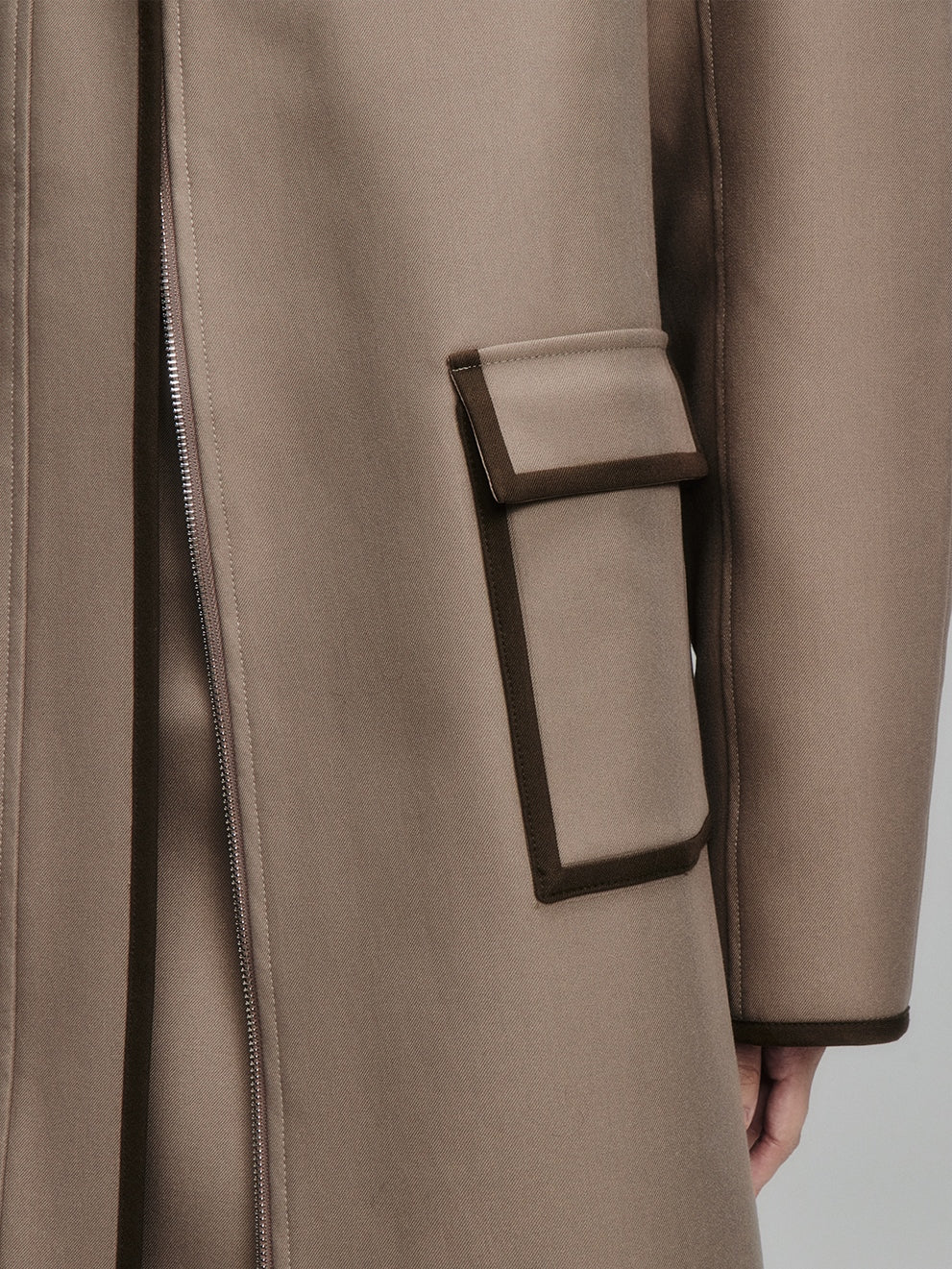 Metallic Taupe Trench Coat