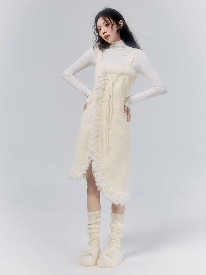 Robe de camisole en peluche de boucle de boucle à glace