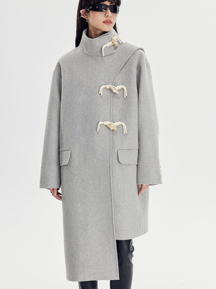 Horn Button Woolen Coat