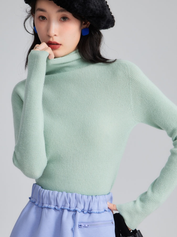 PURE WOOL TURTLENECK SWEATER