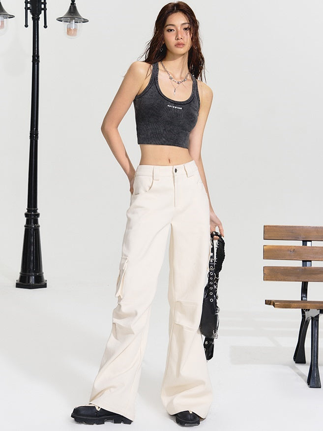 High Waist Strait Leg Pants