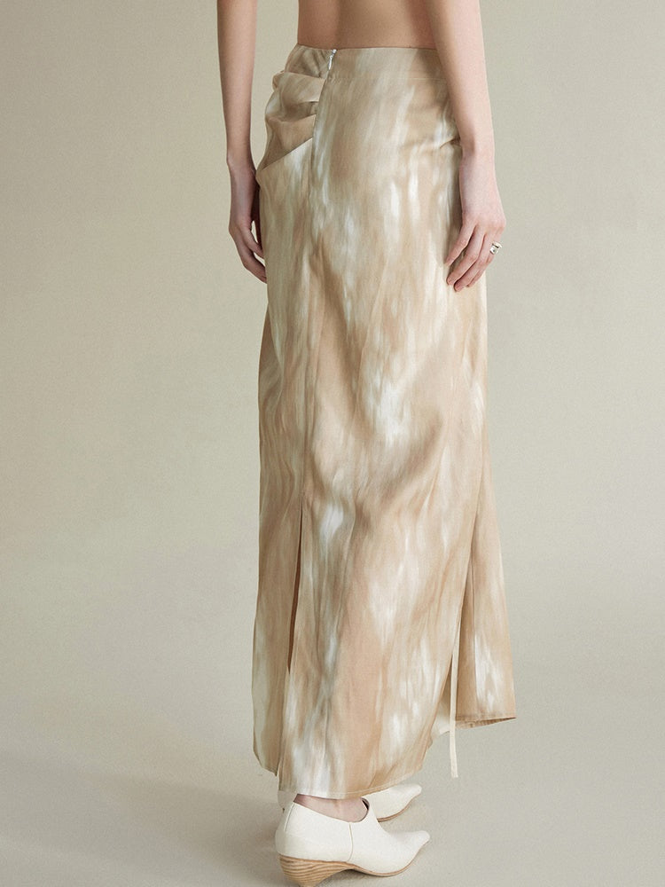 Wrinkled Waist H-Shaped Dyed Skirt – Arcana Archive