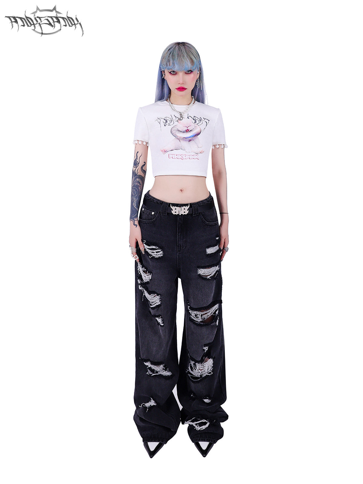 Cropped Casual Pop Nichi T-shot