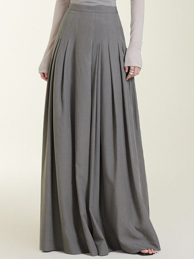 Irregular Loose Pleated Culottes