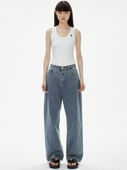 Hohe Taille -Umriss Jeans