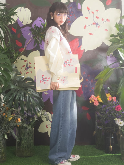 Cherry Blossom Print Tote Bag