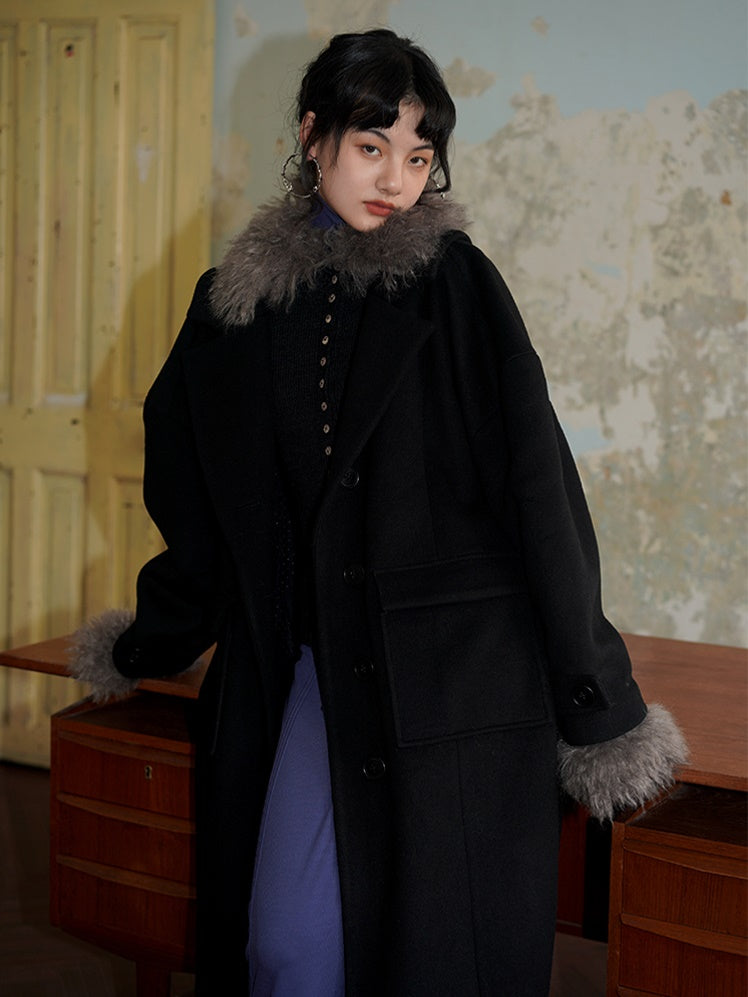 Wool Loose Long Coat