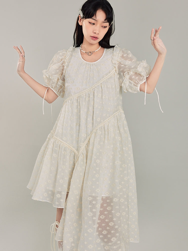 Fairy Jacquard Robe douce irrégulière