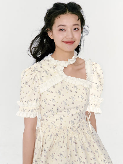 Rabbit Print Girl Dress