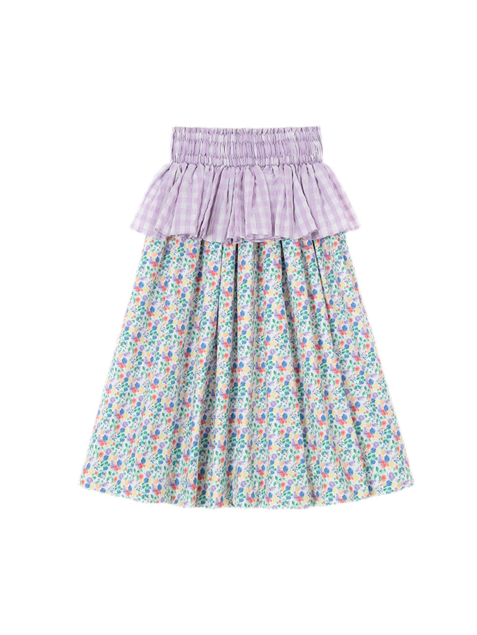 Purple Plaid Flower Skirt - tntntutu – ARCANA ARCHIVE