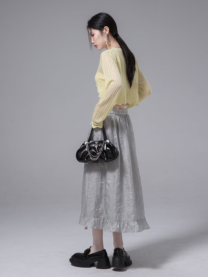 Water Waves Rippling Gauze Skirt