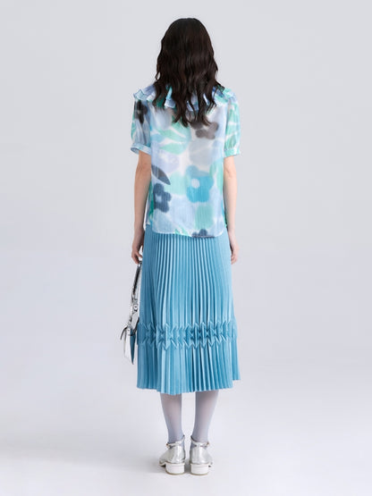 THREE-DIMENSIONAL PLEATED SKIRT