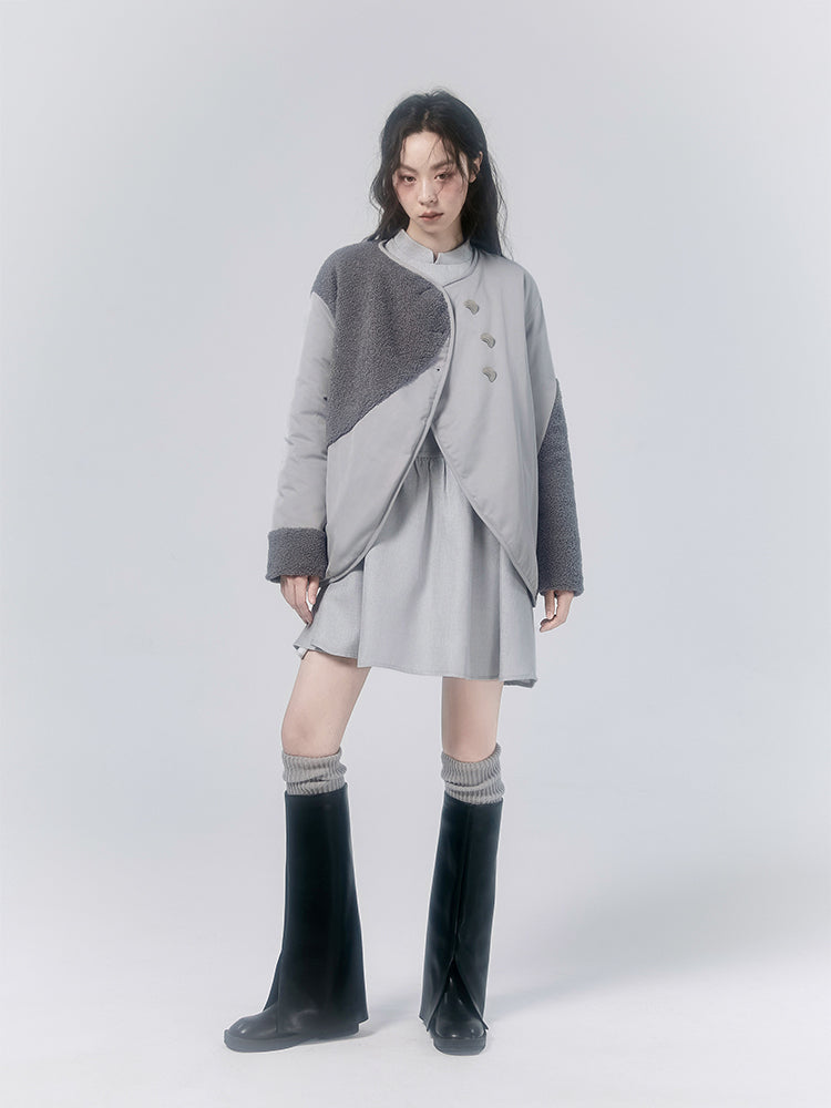 Cotton NO -COLLAR JACKET & MUFFLER -SALTHE – ARCANA ARCHIVE