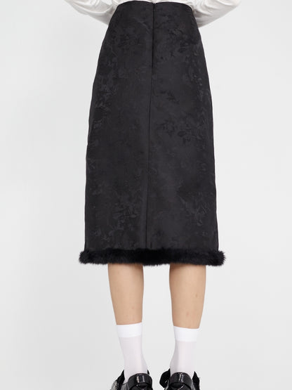 New Chinese Style Fur Half Skirt