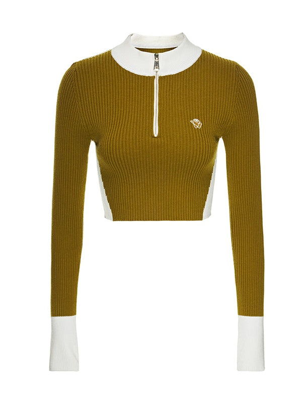 Cropped Wool Knitted Top