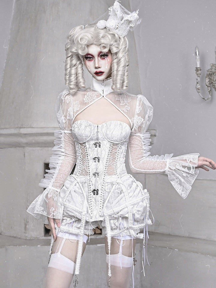 Ensemble de corset de bandage à poisson gothique