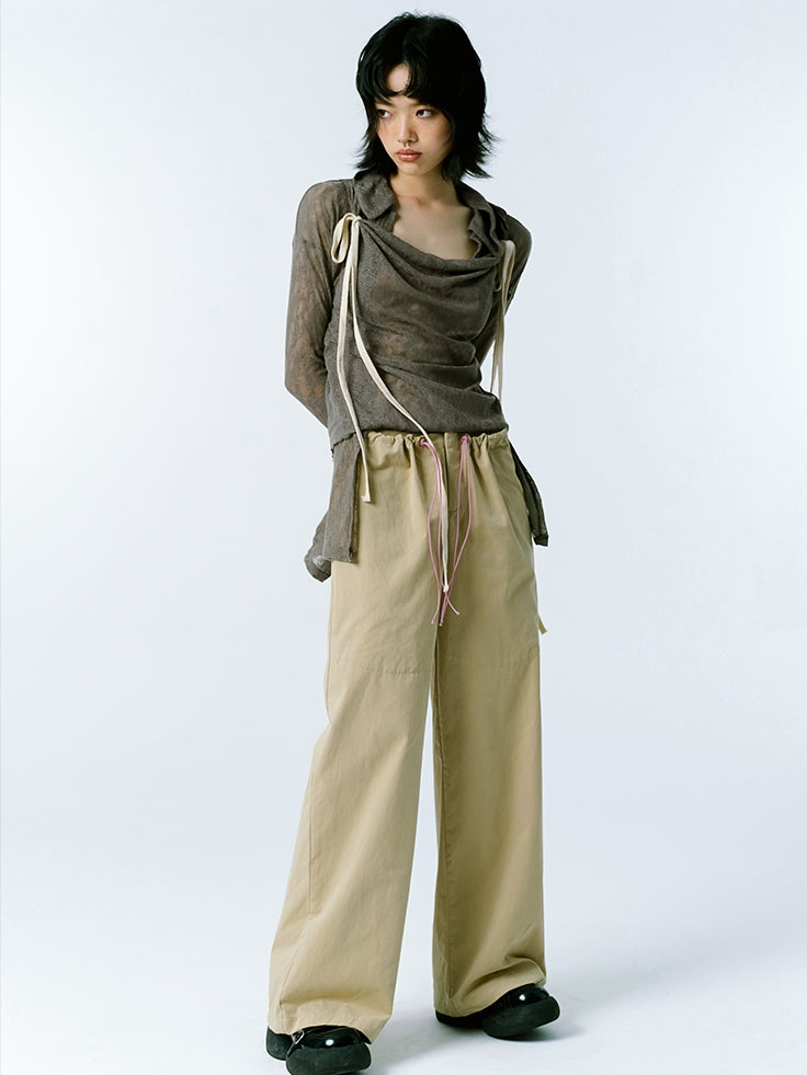 Straight Loose Wide-leg Pants