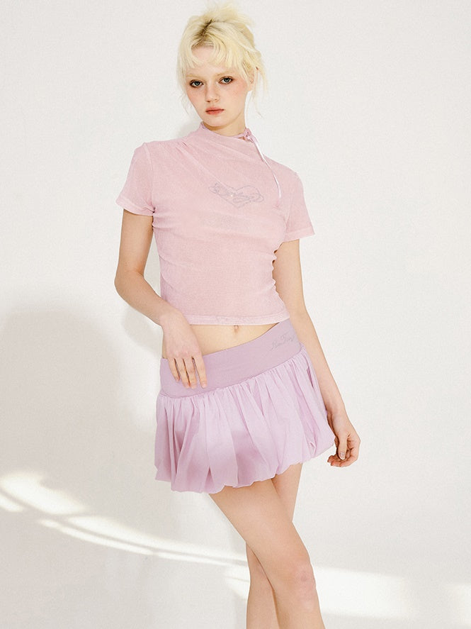 Girlish Short-Sleeed Shirt