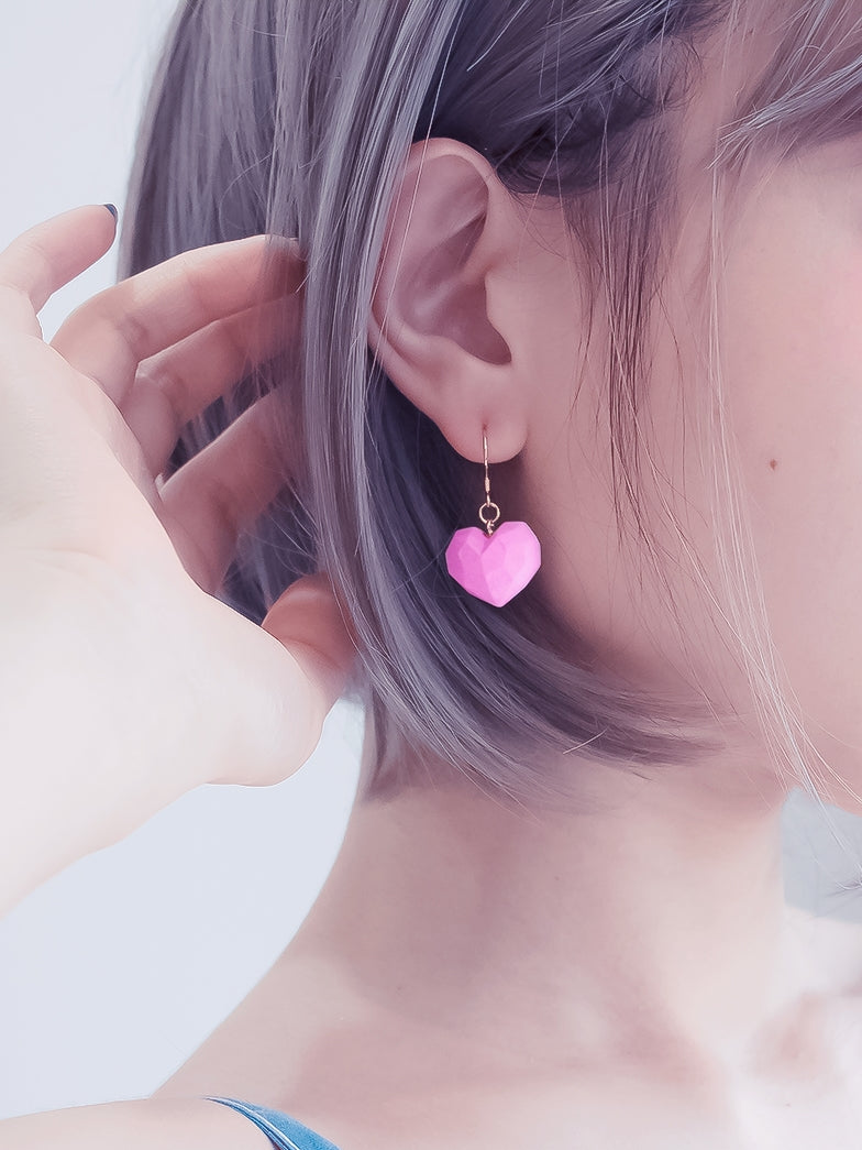 Candy Color Heart Earrings