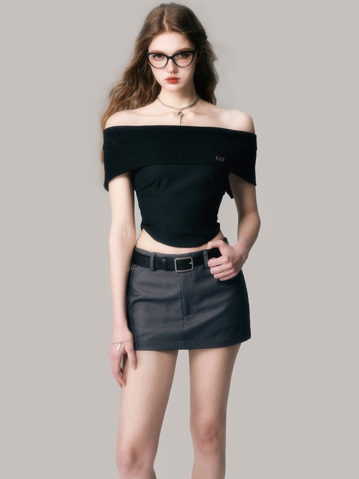 High Waist Hip A-Line Skirt