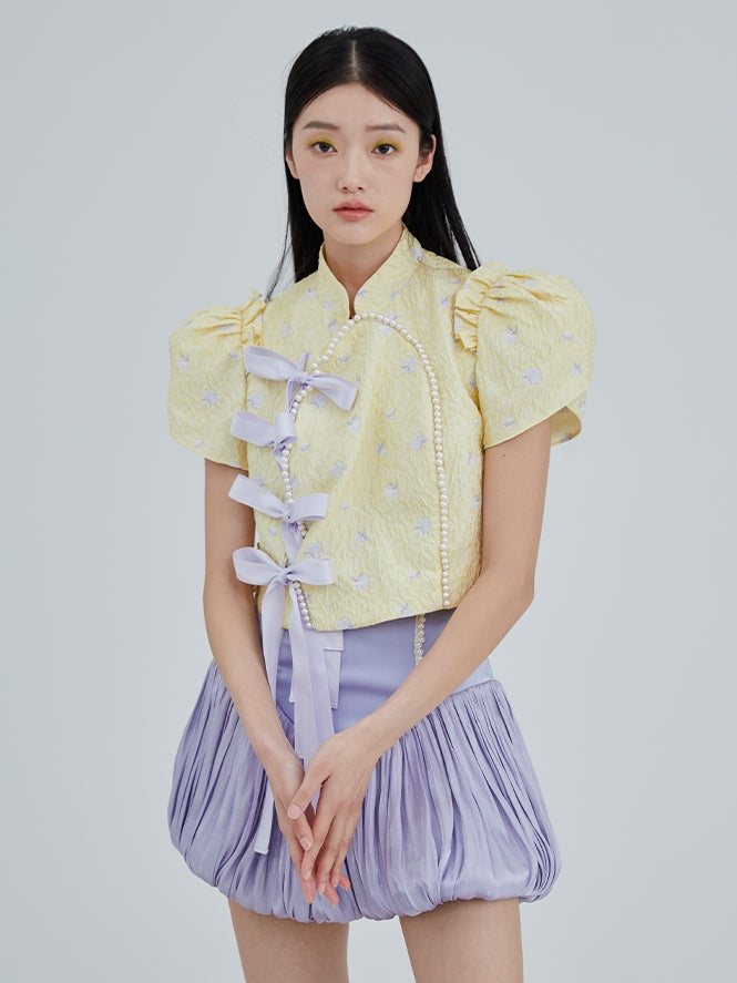 New Chinese Blouse Bow Tie