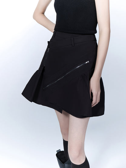 Fastener Nichi Short Casual Skirt