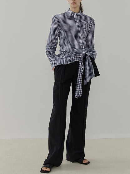 Loose Formal Plain Slacks Pants