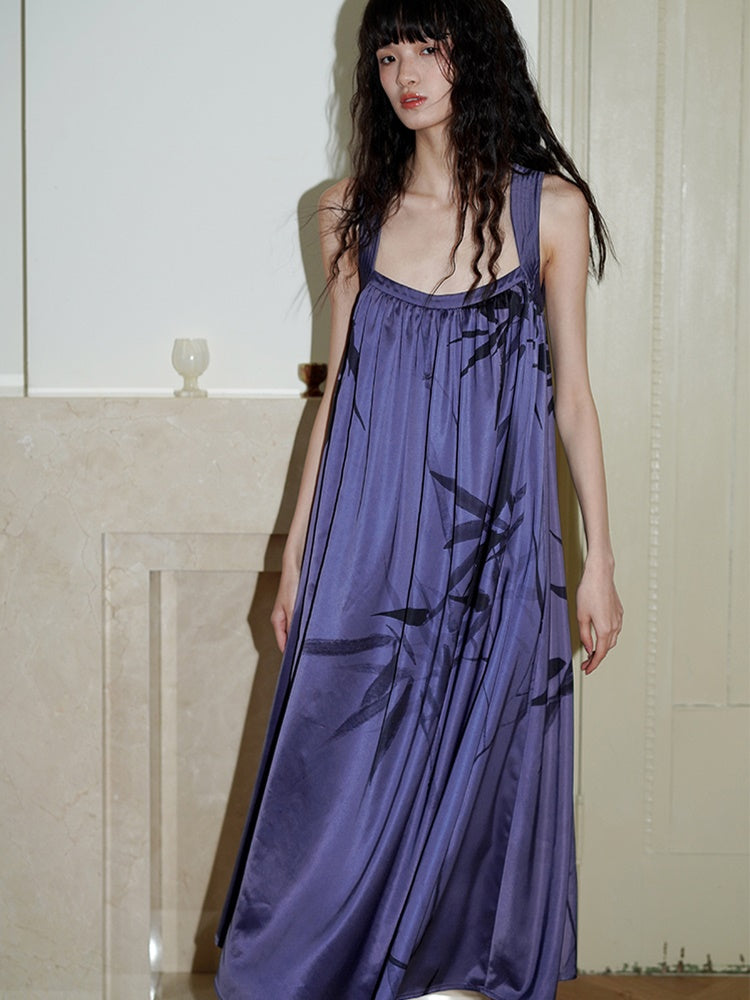 Drucken des chinesischen Style Long Slip Kleid