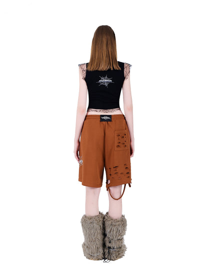 Spider Stitching Sleeve Y2K Vest