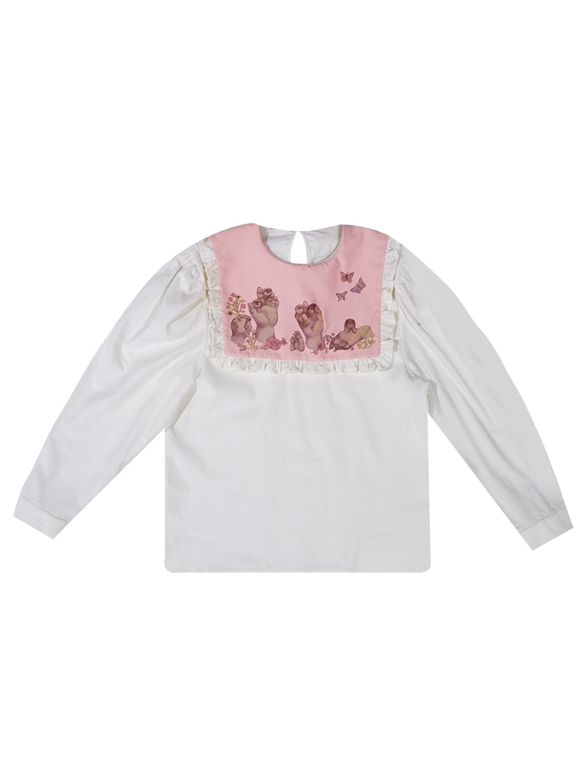 Eerie Frill Lace Girly Blouse