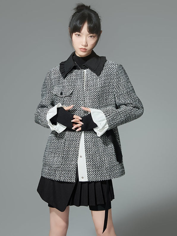 Color Contrast Small Fragrant Jacket