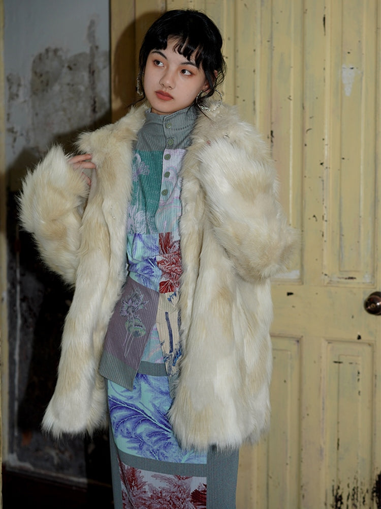 Mid-length Loose Fur Coat