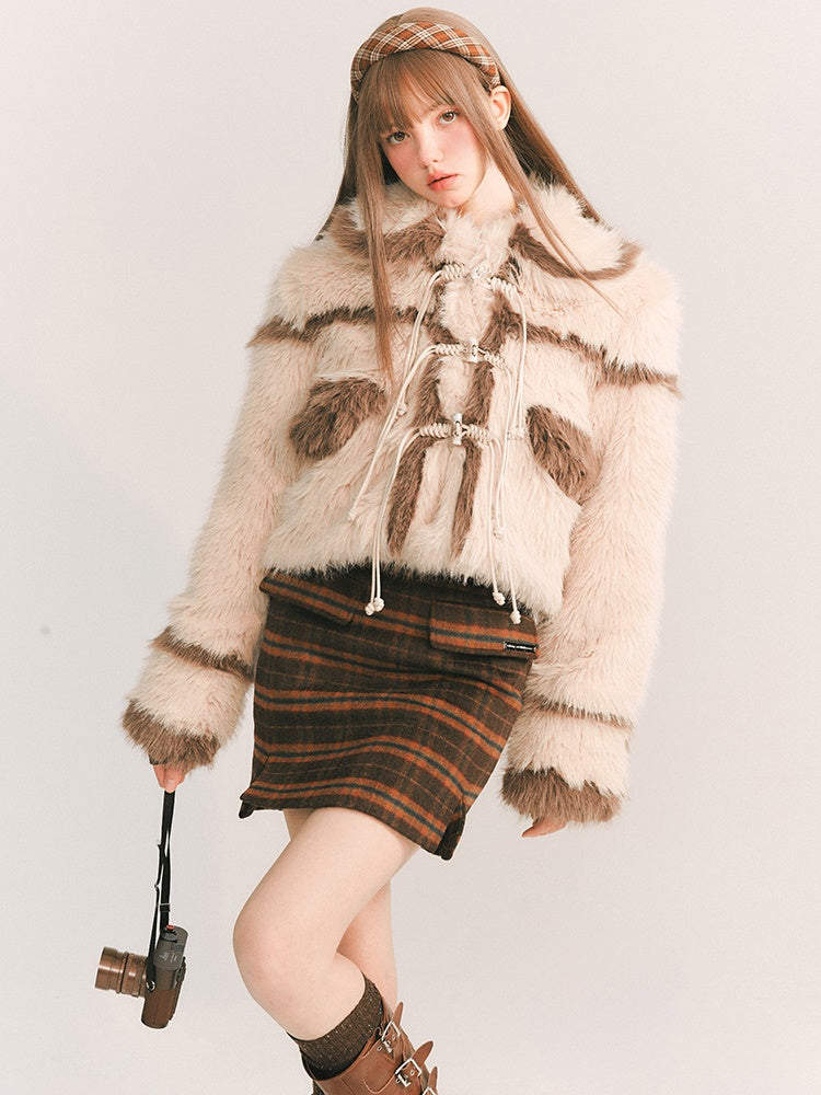 Wool Plaid Skirt