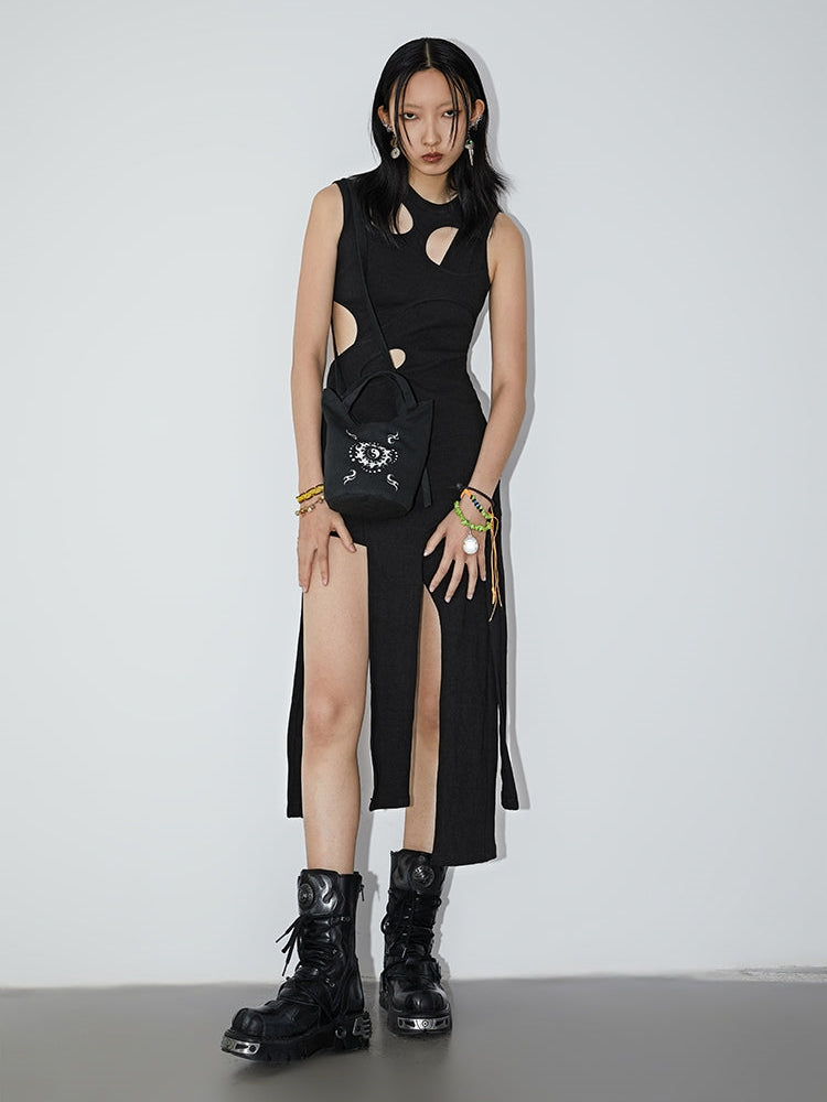 Hollow Multi-Layer IRREGULAR DRESS