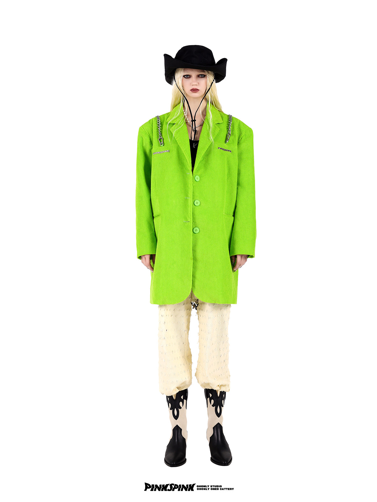 Fluorescence over-size chain jacket