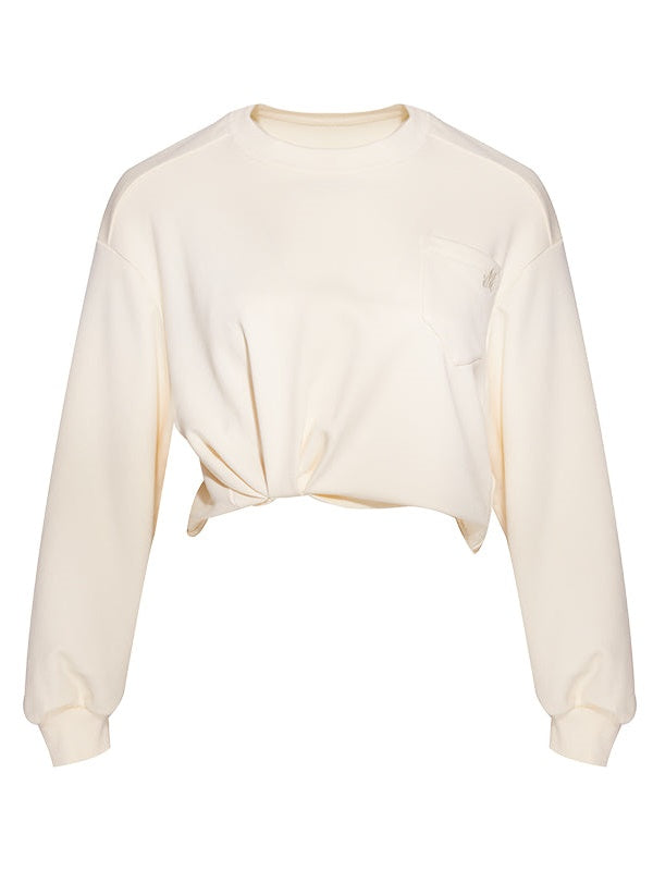 Runder Nacken kurzer Pullover