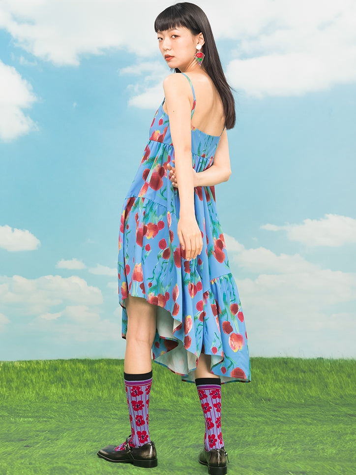 Tulip Pattern Suspender Dress